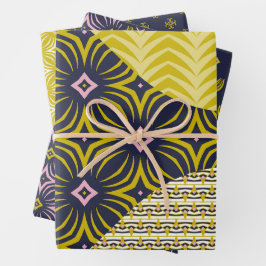 Wave Tri-Muster-Set für Schleifpapier Geschenkpapier Set