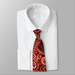 Wave Trip Floral Paisley Zweifarbig Bedruckt Krawatte