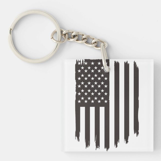 Wave United Staaten National Flag Schlüsselanhänger (Vorderseite)