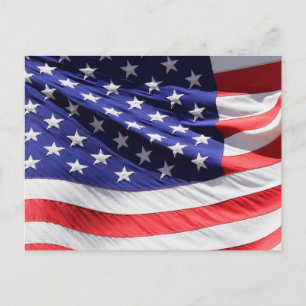 Wave USA American Flag Postkarte