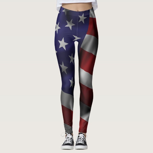 Wave USA Flag Leggings (Vorderseite)