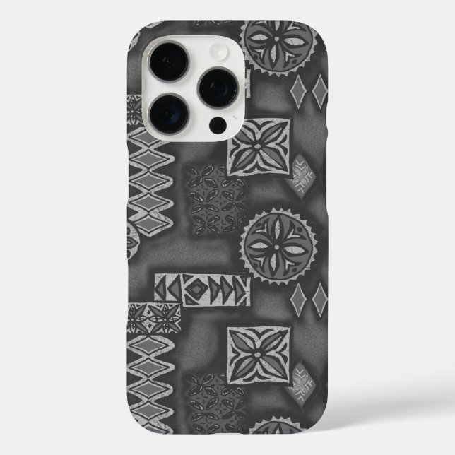 Wave Warrior Hawaiian Tapa Case-Mate iPhone Case (Rückseite)