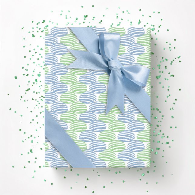 Wave Weave in Schiefer und Grün Geschenkpapier (Von Creator hochgeladen)