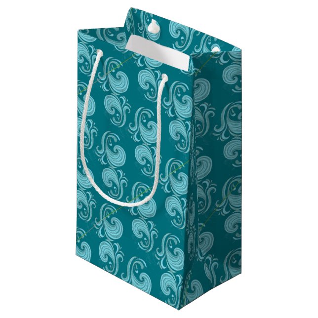 Wave Wirbel Kleine Geschenktüte (Vorderseite Schrägansicht)