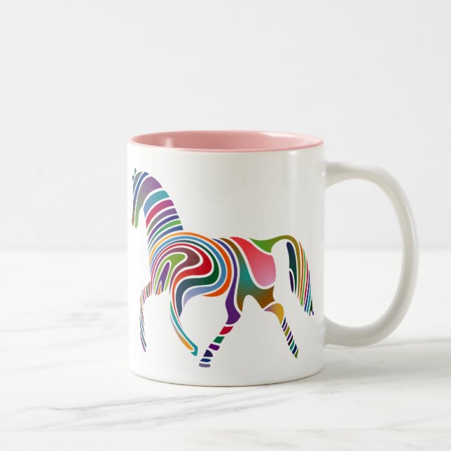Waved Horse Keramik Tasse (Rechts)