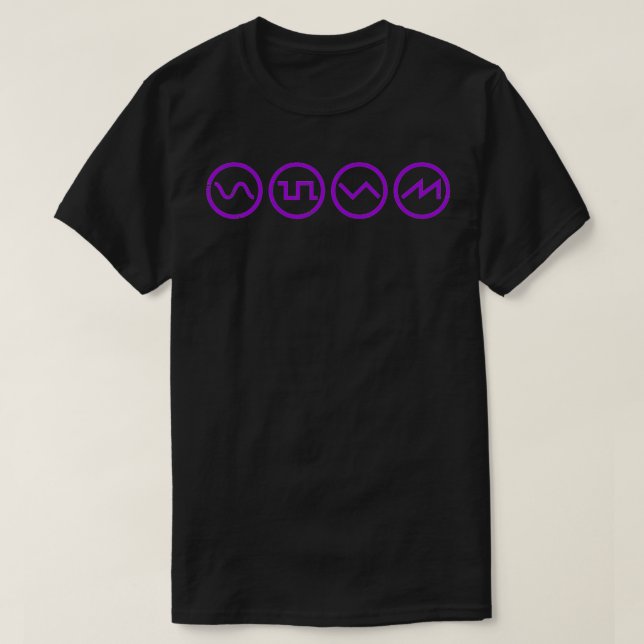 Waveform Techno Synthesizer Synth Analog T-Shirt (Design vorne)