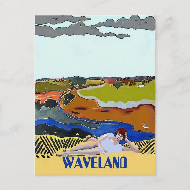 WAVELAND MS, Vintage Postkarte (Vorderseite)