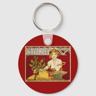 Waverley Cycles - Art Nouveau - Alphonse Mucha Schlüsselanhänger