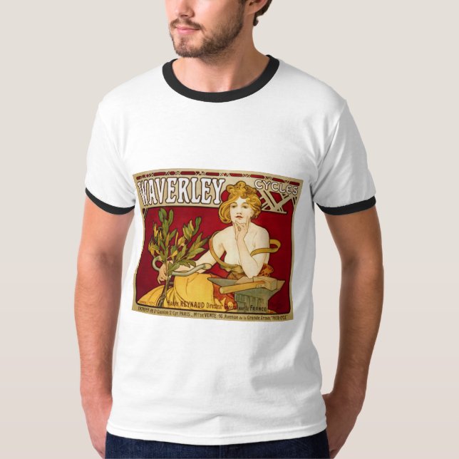 Waverley fährt - Kunst Nouveau - Alphonse Mucha T-Shirt (Vorderseite)