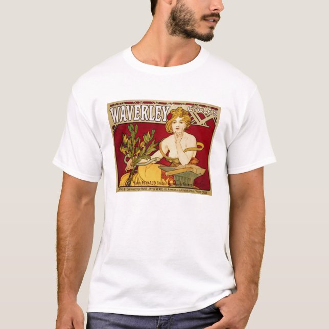 Waverley fährt - Kunst Nouveau - Alphonse Mucha T-Shirt (Vorderseite)
