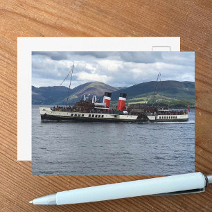 Waverley Paddle Steamer vor Schottland Postkarte