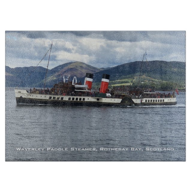 Waverley Paddle Steamer vor Schottland Schneidebrett (Vorderseite)