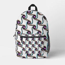 Waves 3D-Muster Bedruckter Rucksack