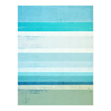 "Waves" Abstrakte Kunst in Blau und Beige