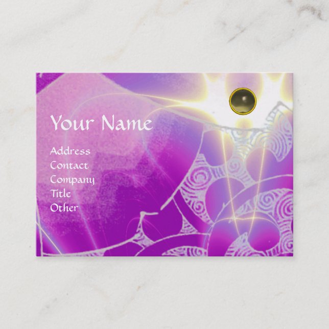 WAVES AGATE MONOGRAM, hell lila grau Visitenkarte (Vorderseite)