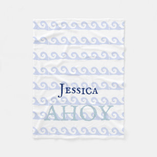 Waves Ahoy Custom Fleecedecke