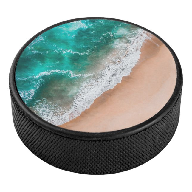 Waves am Sandy Beach Eishockey Puck (3/4)