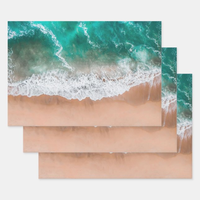 Waves am Sandy Beach Geschenkpapier Set (Set)