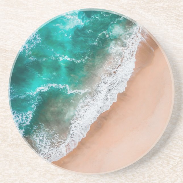 Waves am Sandy Beach Getränkeuntersetzer (Vorne)