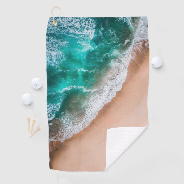 Waves am Sandy Beach Golfhandtuch (Insitu)
