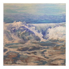 Waves Beach Nature Künstlicher Leinwanddruck