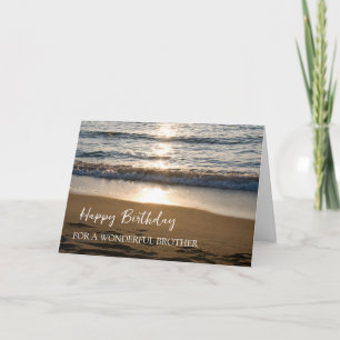 Waves bei Sunset Beach Brother zum Geburtstag Karte