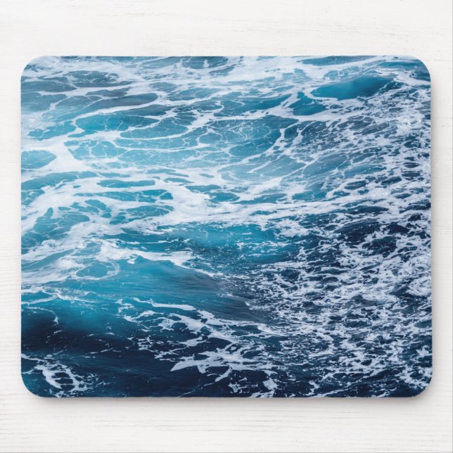 Waves Blue Ocean Summer Beach Mousepad (Vorne)