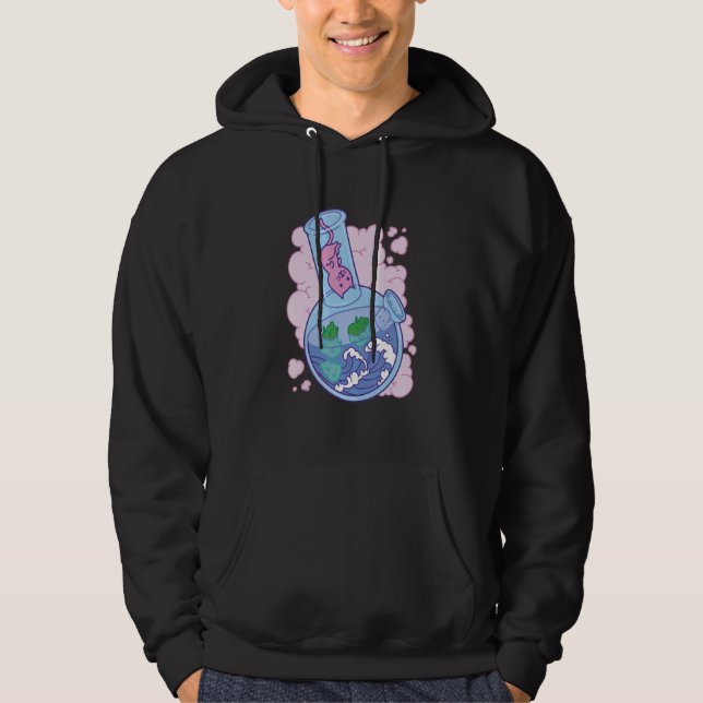 Waves Bong joint Cat Hoodie (Vorderseite)