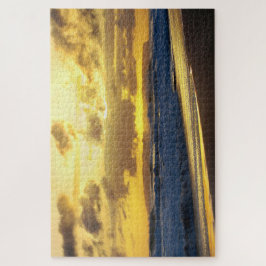 Waves Crashing am Kauai Beach bei Sunset, Hawaii Puzzle