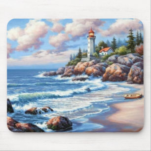 Waves Crashing auf der Shore Fine Art Mousepad