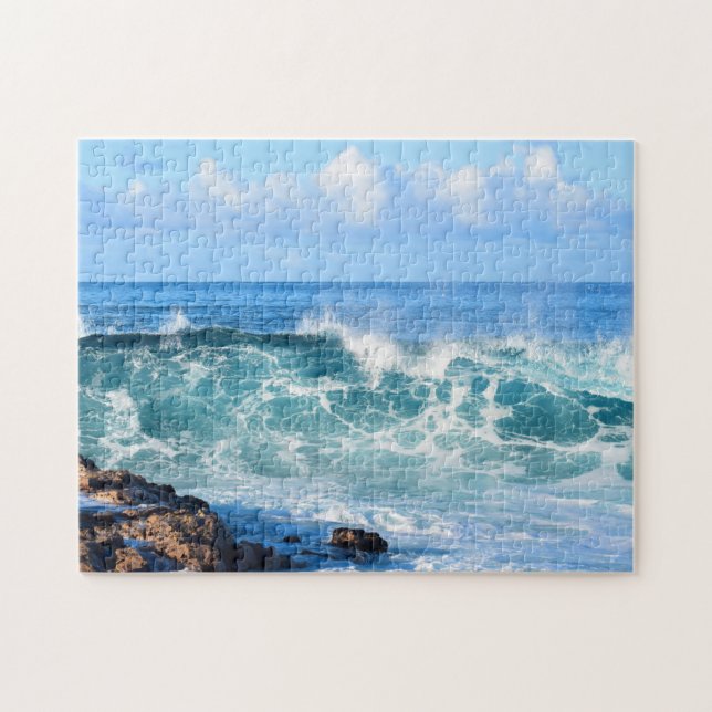 Waves Crashing in Hawaii - 11 x 14 Zoll Puzzle (Horizontal)
