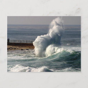 Waves Crashing Siegel La Jolla Postkarte