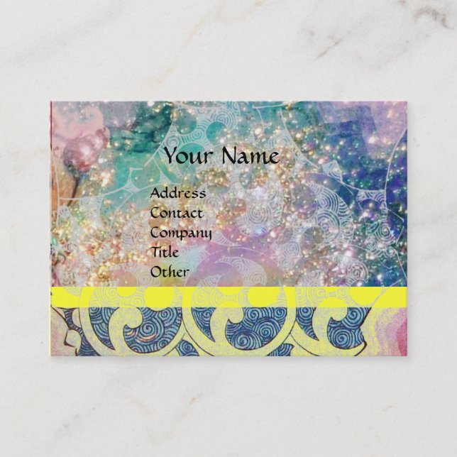 WAVES, hell, lebhaft, rosa blau Visitenkarte (Vorderseite)