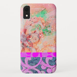 WAVES / Helle rosa-lila Wirbel in goldenen Glitzer Case-Mate iPhone Hülle