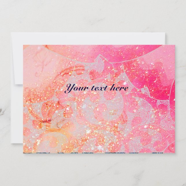 WAVES , hellrote violett-blaurosa goldene Glitzern (Vorderseite)