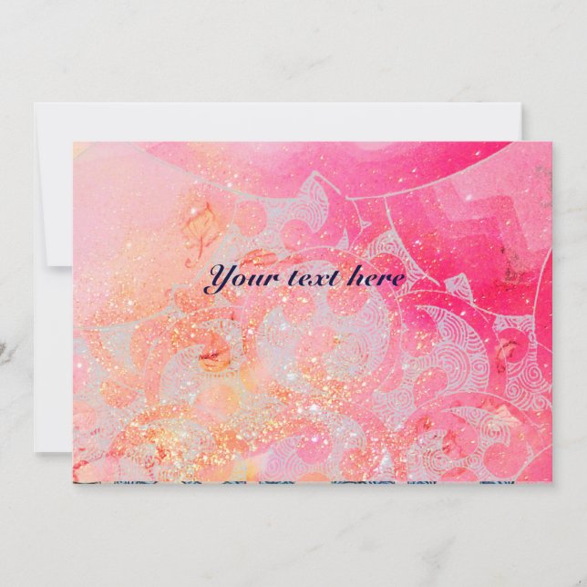 WAVES , hellrote violett-blaurosa goldene Glitzern (Vorderseite)