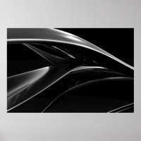 Waves in Chrome abstraktes Schwarz-Weiß-Foto