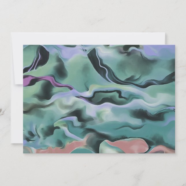 Waves in harmonischer akryllischer Pour Abstrakt A (Vorderseite)