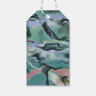 Waves in harmonischer akryllischer Pour Abstrakt A Geschenkanhänger