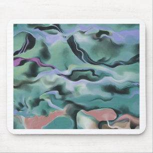 Waves in harmonischer akryllischer Pour Abstrakt A Mousepad