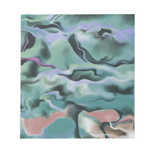 Waves in harmonischer akryllischer Pour Abstrakt A Notizblock