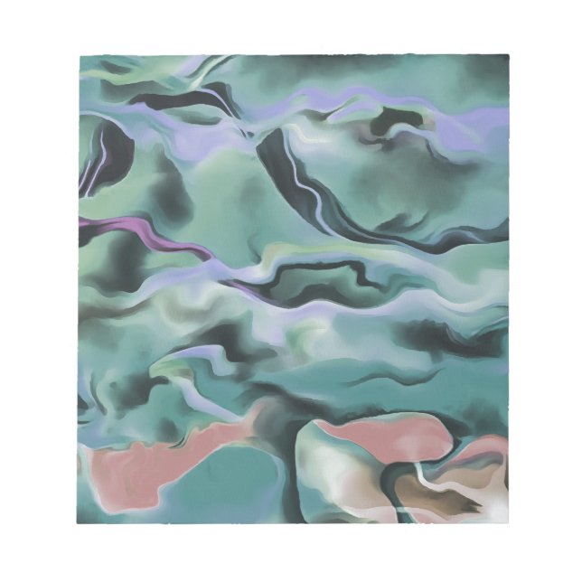 Waves in harmonischer akryllischer Pour Abstrakt A Notizblock (Vorderseite)
