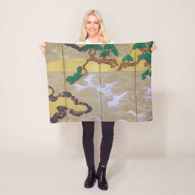 Waves in Matsushima (rechts), Tawaraya Sotatsu Fleecedecke (Beispiel)