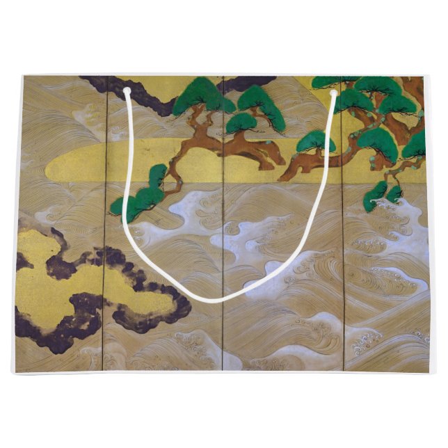 Waves in Matsushima (rechts), Tawaraya Sotatsu Große Geschenktüte (Vorderseite)