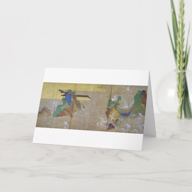 Waves in Matsushima (Verlassen), Tawaraya Sotatsu Karte (Vorderseite)