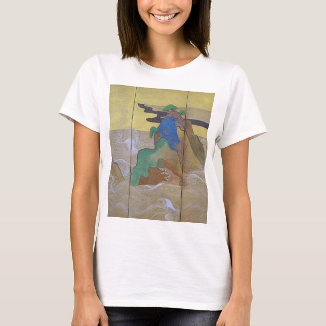 Waves in Matsushima (Verlassen), Tawaraya Sotatsu T-Shirt (Vorderseite)