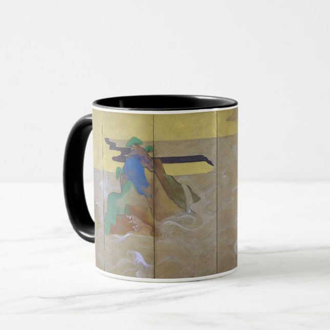 Waves in Matsushima (Verlassen), Tawaraya Sotatsu Tasse (Vorderseite Links)