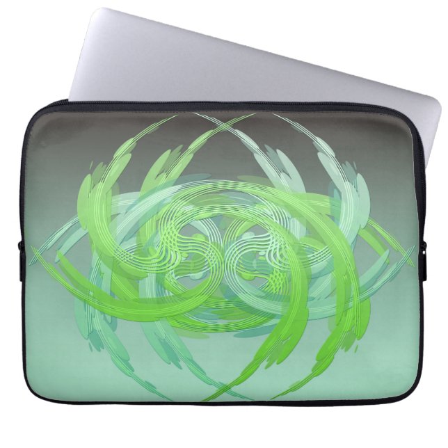 Waves in Wirbel Laptopschutzhülle (Vorderseite)