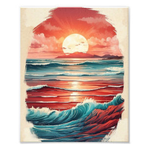 Waves Lap bei Sandy Shows als Day Melts Fotodruck