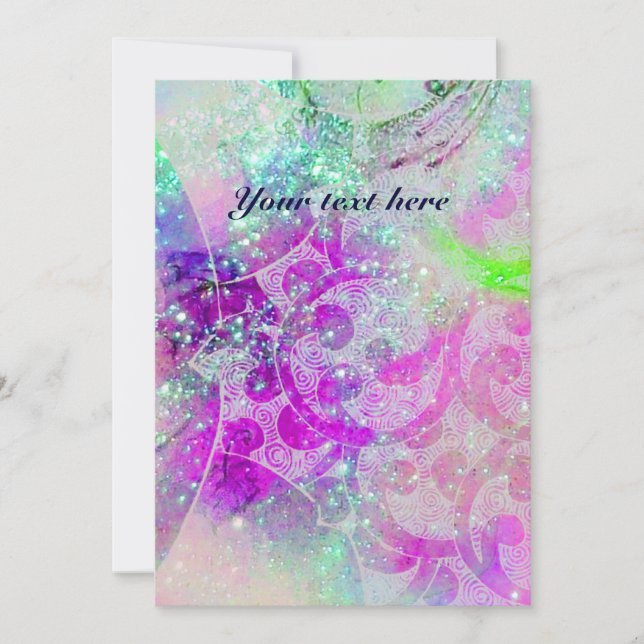 WAVES , leuchtend lila-grün-blau-pinkfarbenes gold (Vorderseite)